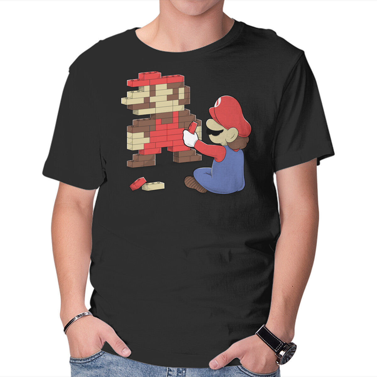 Nostalgic Gamer – Gaming Graphic T-Shirt in black, product display