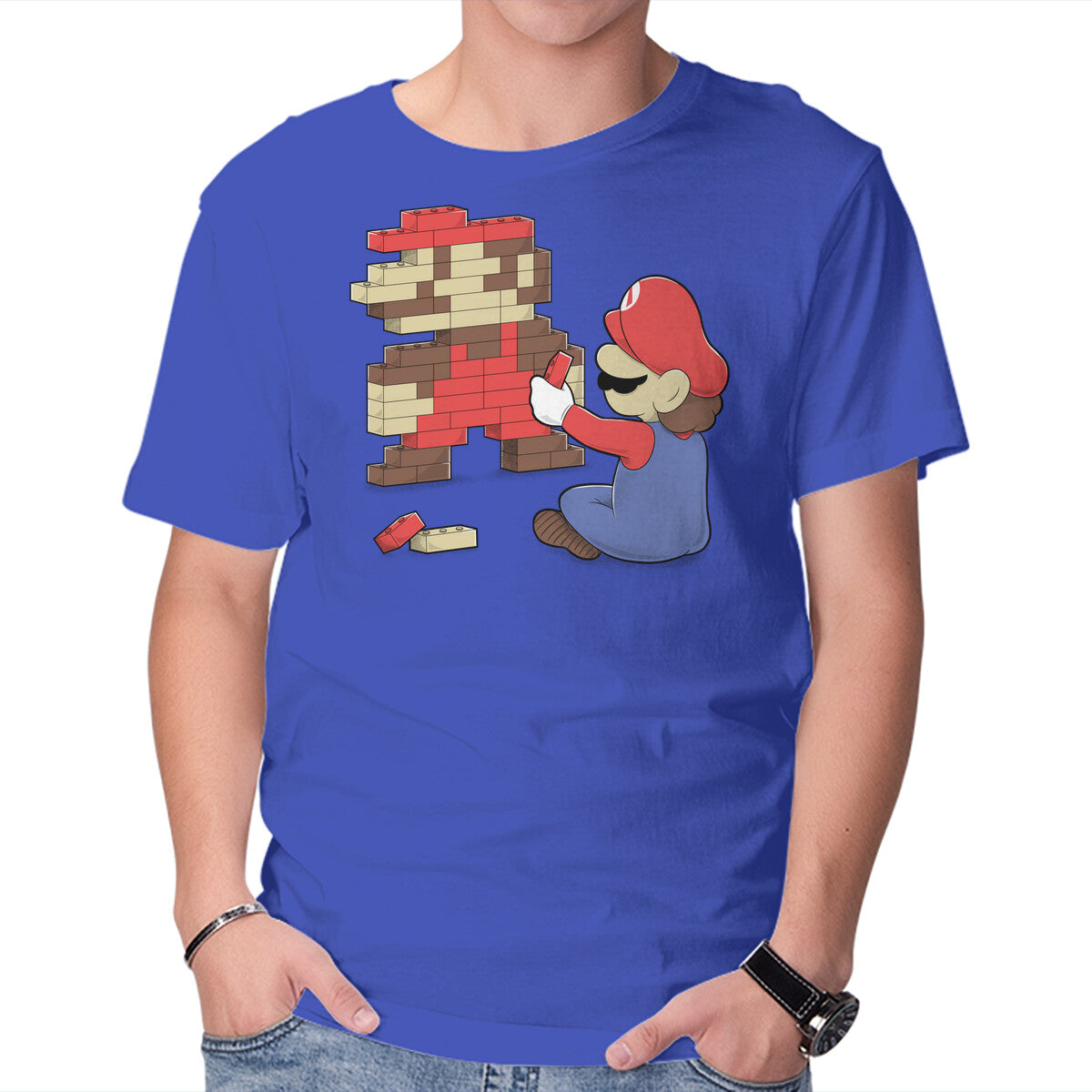 Nostalgic Gamer – Gaming Graphic T-Shirt in royal blue, product display