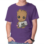 Cute We Are Groot – Sci-Fi Graphic T-Shirt in purple, product display