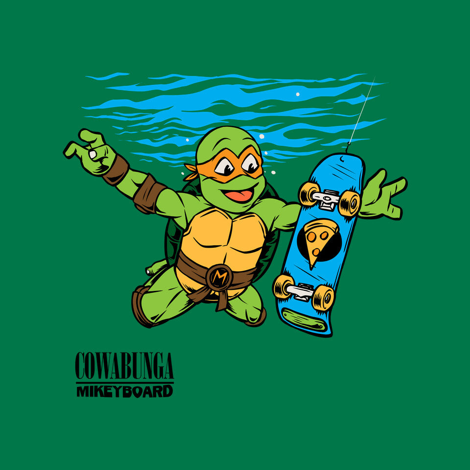Neverboard – Music Graphic T-Shirt design artwork for green graphic T-shirt