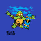 Neverboard – Music Graphic T-Shirt design artwork for royal blue graphic T-shirt