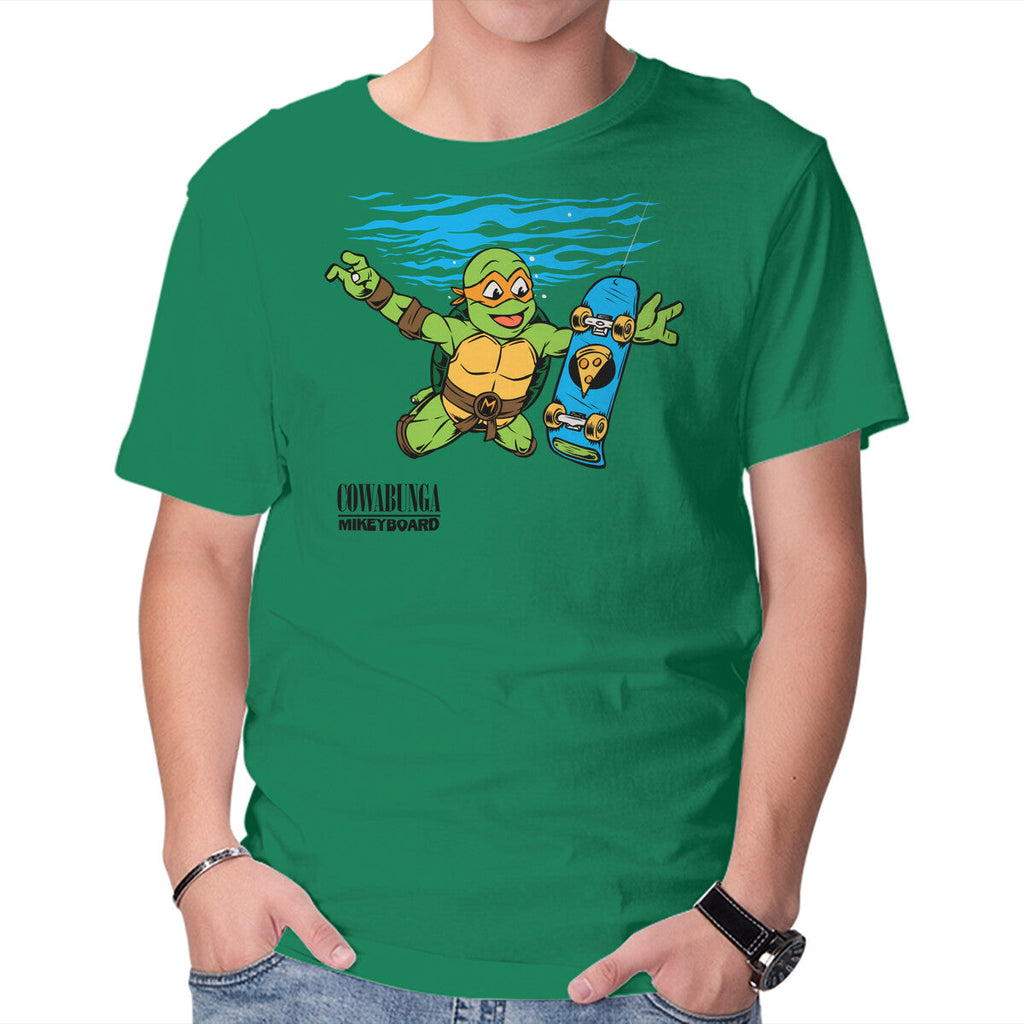 Neverboard – Music Graphic T-Shirt in green, product display
