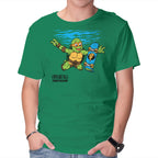 Neverboard – Music Graphic T-Shirt in green, product display