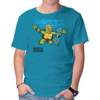 Neverboard – Music Graphic T-Shirt in turquoise, product display