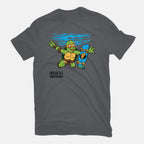 Neverboard – Music Graphic T-Shirt in charcoal, flat-lay product view