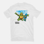 Neverboard – Music Graphic T-Shirt in white, flat-lay product view