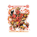 Fire Starters – Anime Graphic T-Shirt design artwork for white graphic T-shirt