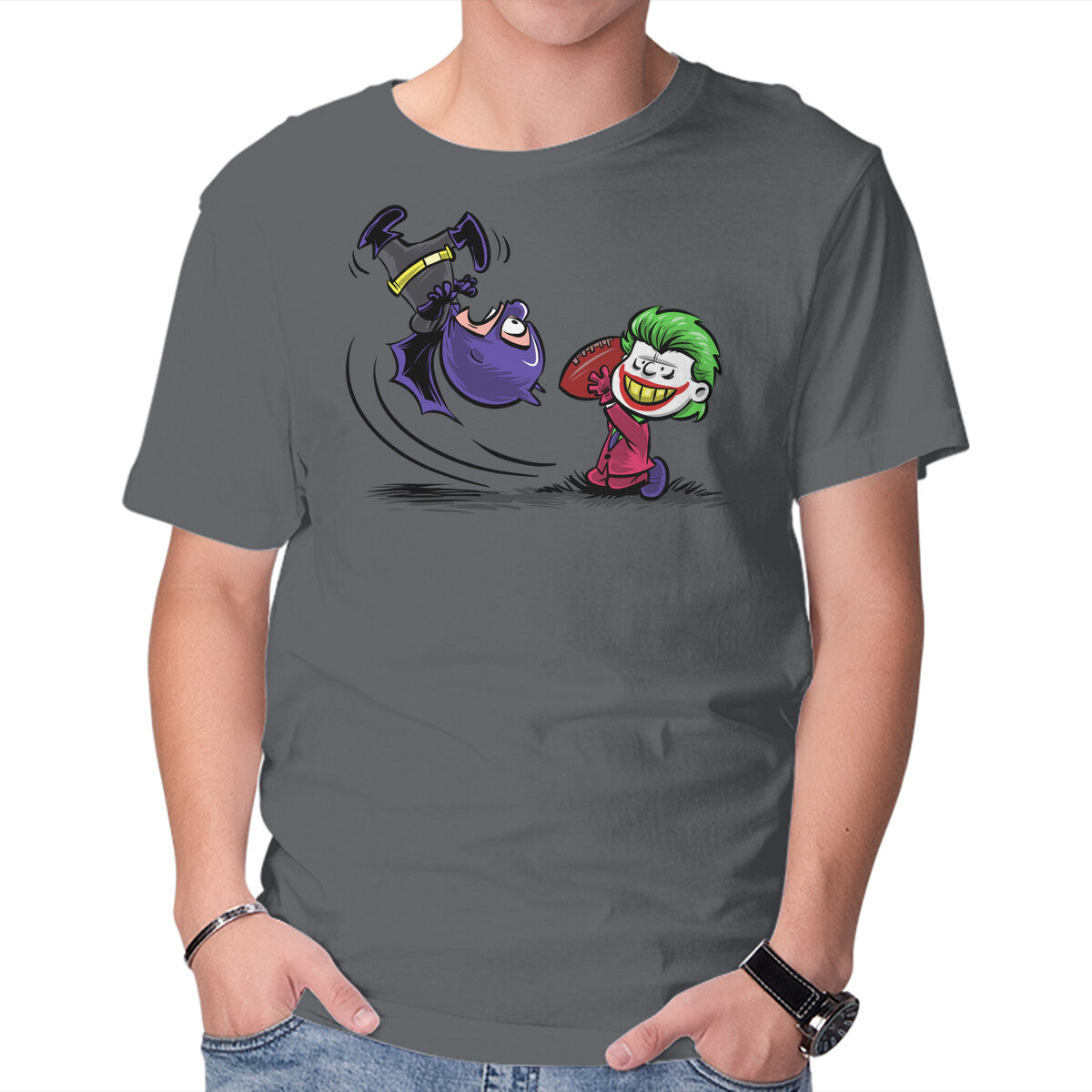 Bat Charlie – Movie Graphic T-Shirt in charcoal, product display