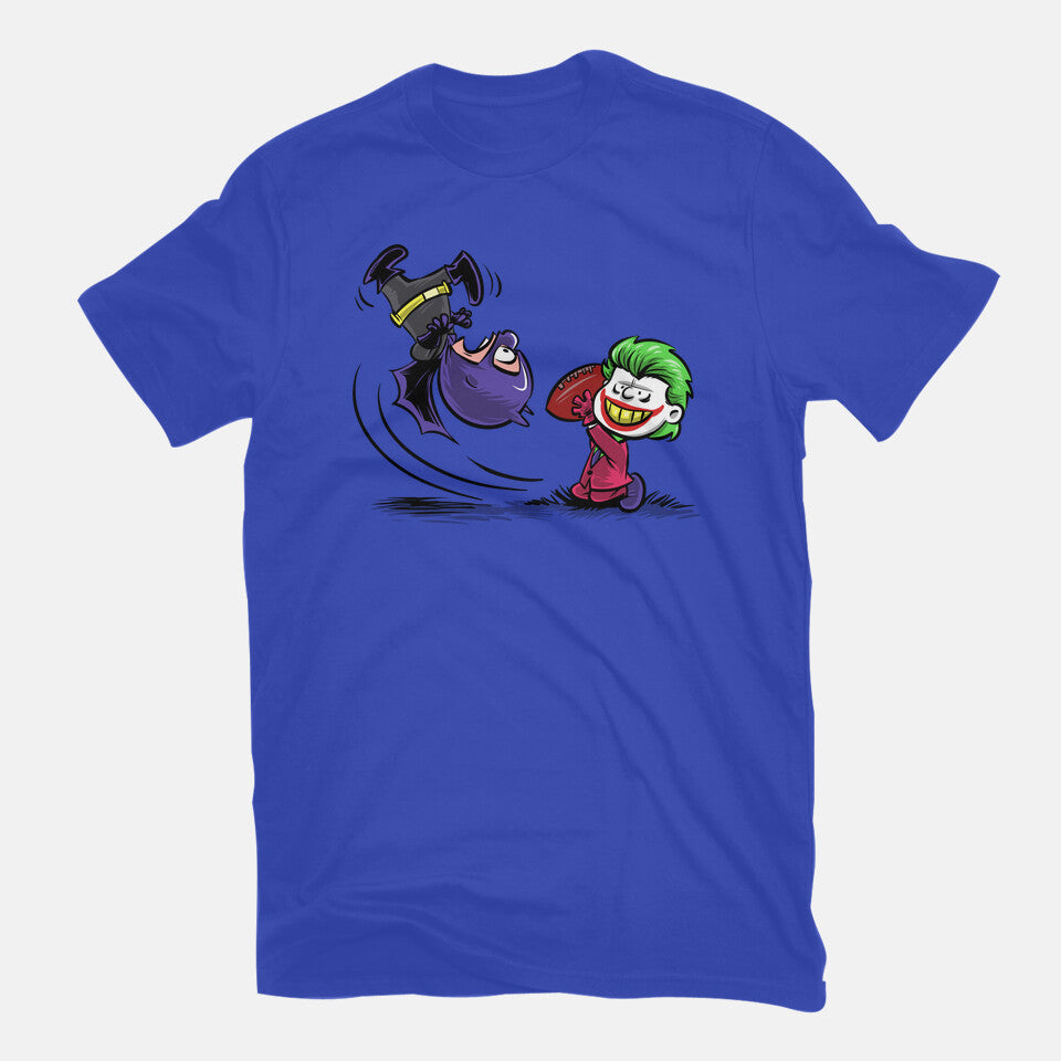 Bat Charlie – Movie Graphic T-Shirt in royal blue, flat-lay product view