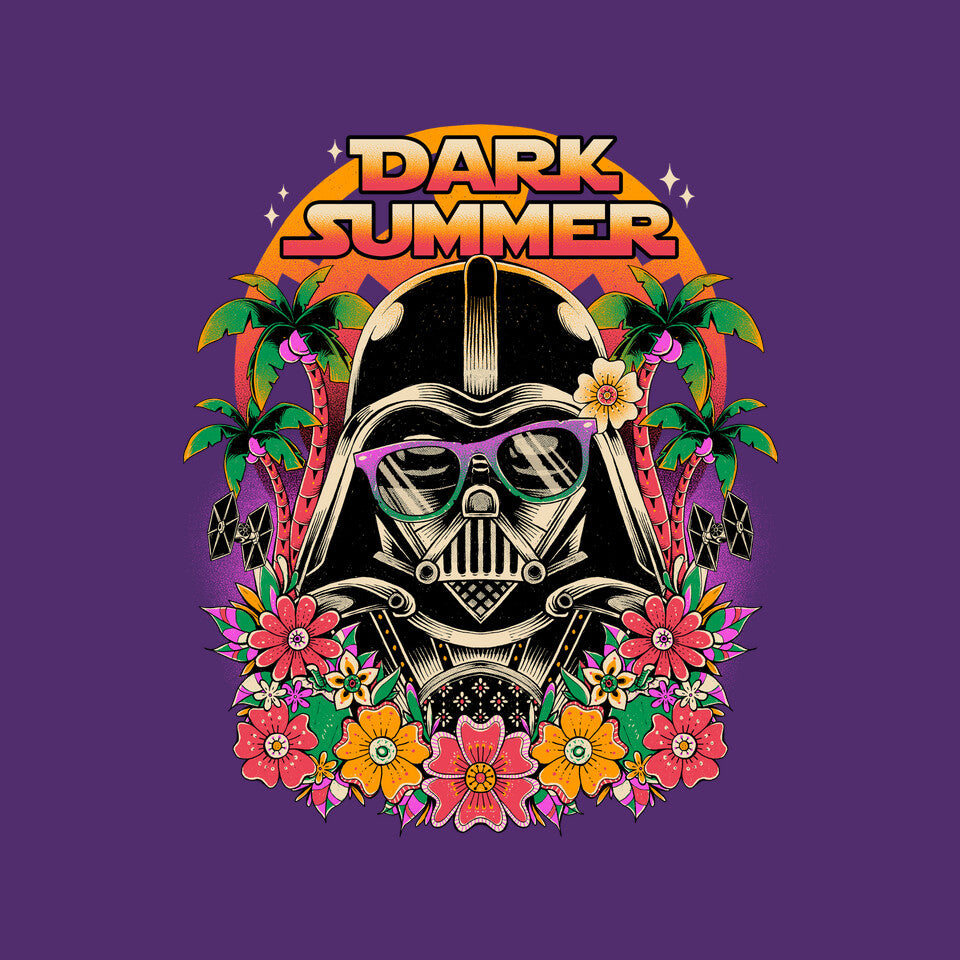 Dark Summer – Sci-Fi Graphic T-Shirt design artwork for purple graphic T-shirt
