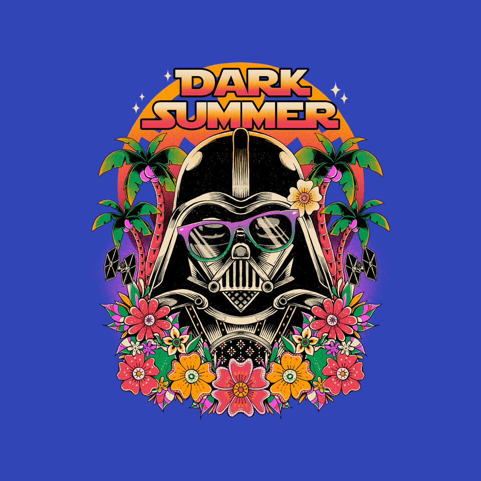Dark Summer – Sci-Fi Graphic T-Shirt design artwork for royal blue graphic T-shirt