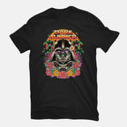 Dark Summer – Sci-Fi Graphic T-Shirt in black, flat-lay product view
