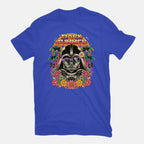 Dark Summer – Sci-Fi Graphic T-Shirt in royal blue, flat-lay product view