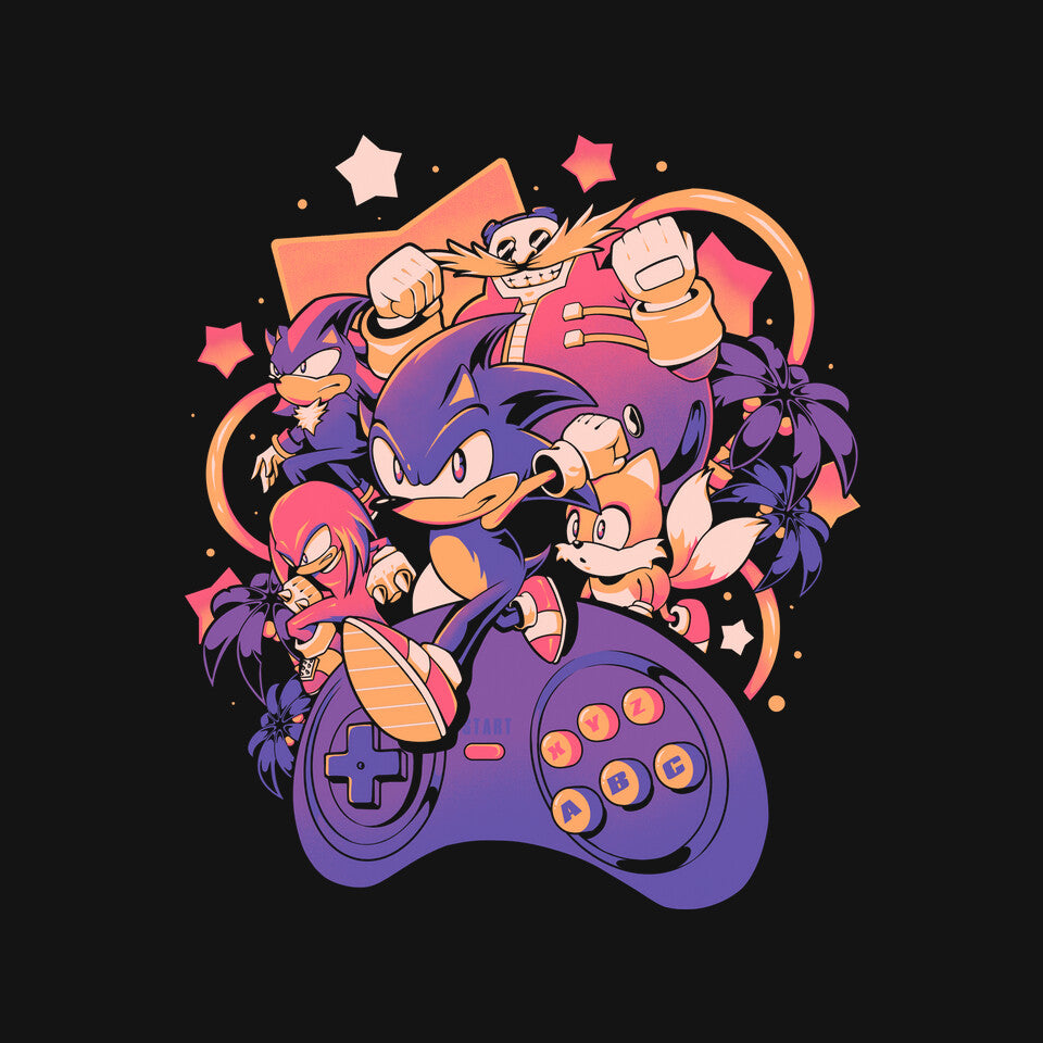Gotta Play Fast – Gaming Graphic T-Shirt design artwork for black graphic T-shirt