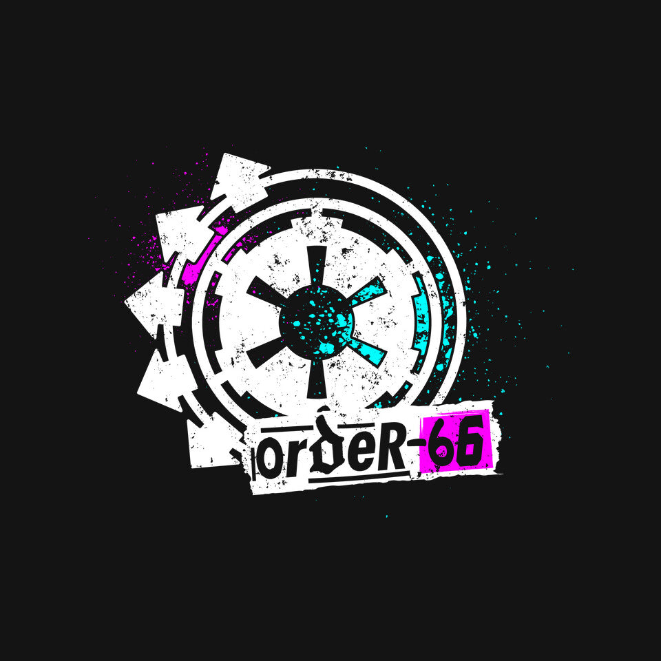 Execute Order 66 – Sci-Fi Graphic T-Shirt design artwork for black graphic T-shirt