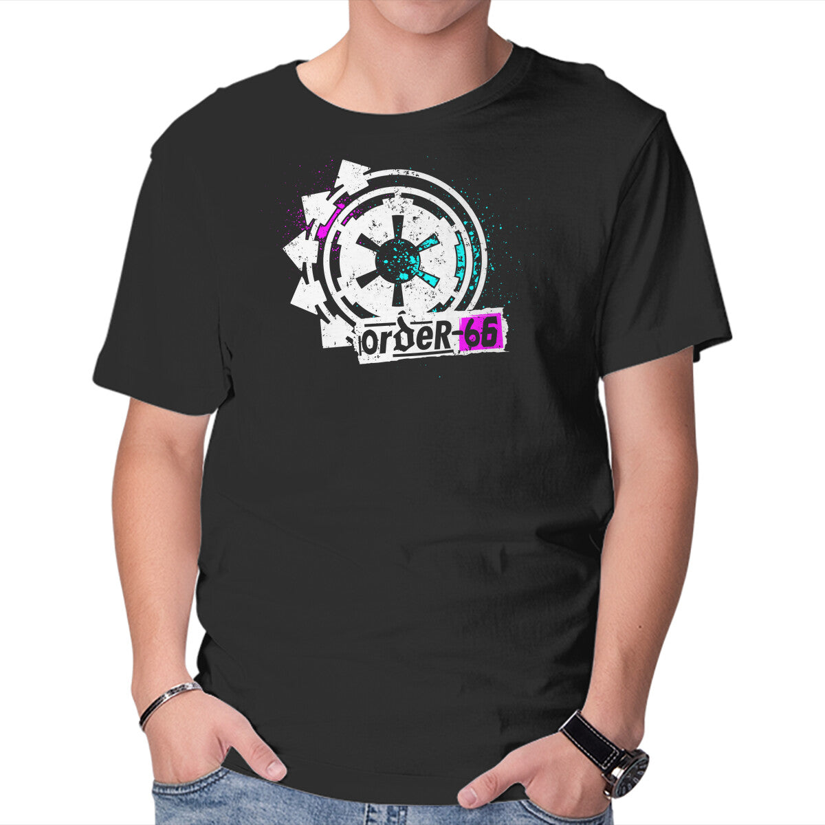 Execute Order 66 – Sci-Fi Graphic T-Shirt in black, product display