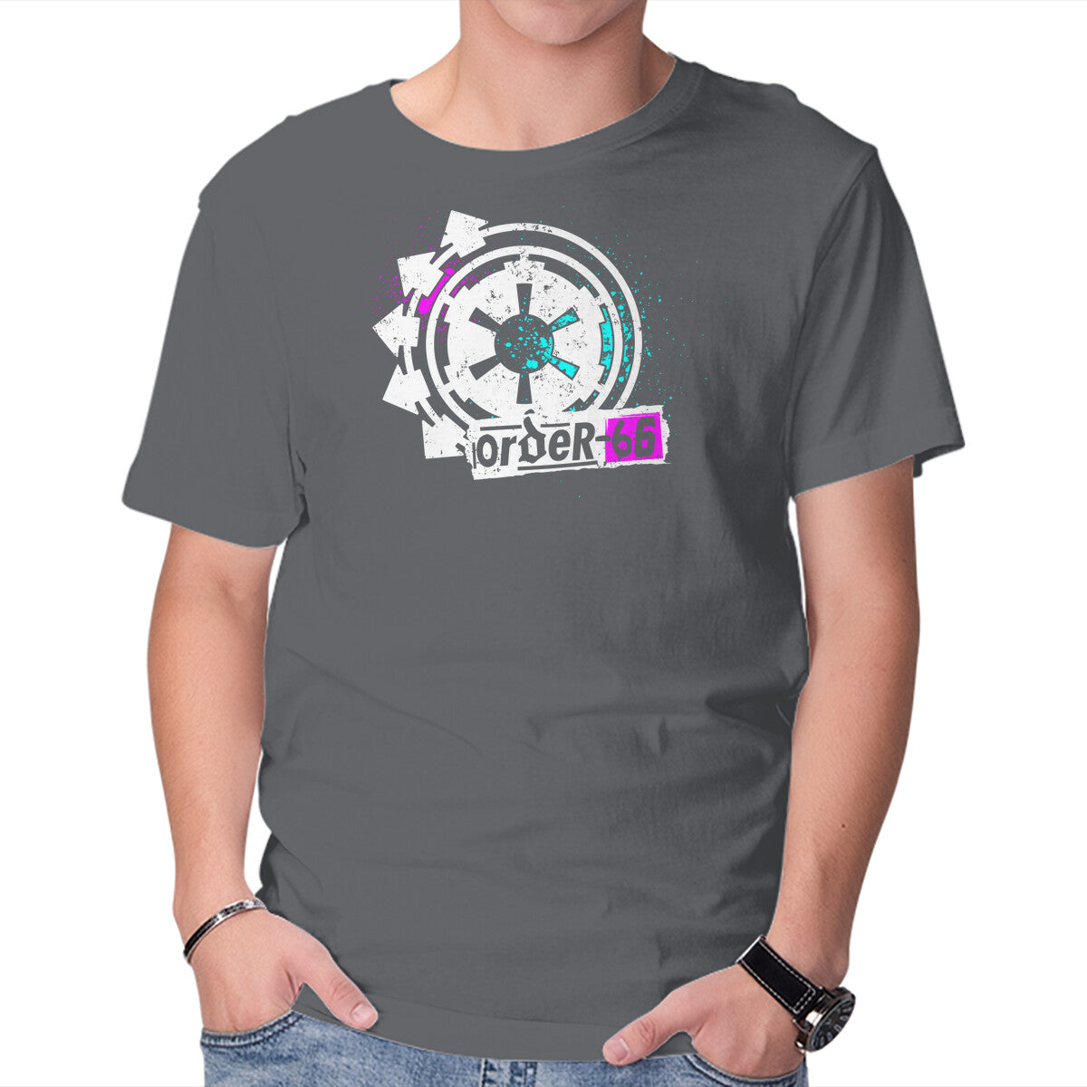 Execute Order 66 – Sci-Fi Graphic T-Shirt in charcoal, product display