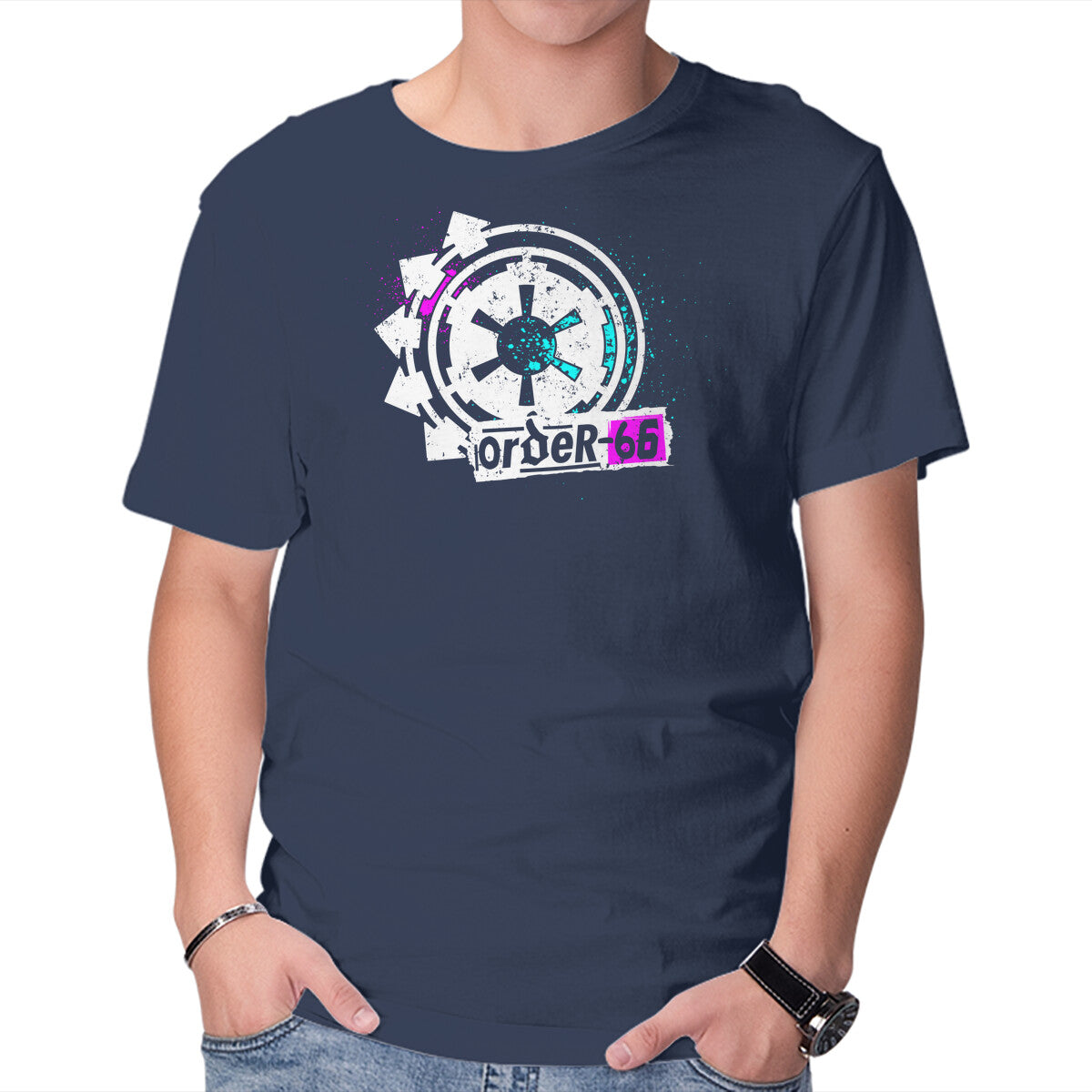 Execute Order 66 – Sci-Fi Graphic T-Shirt in navy, product display