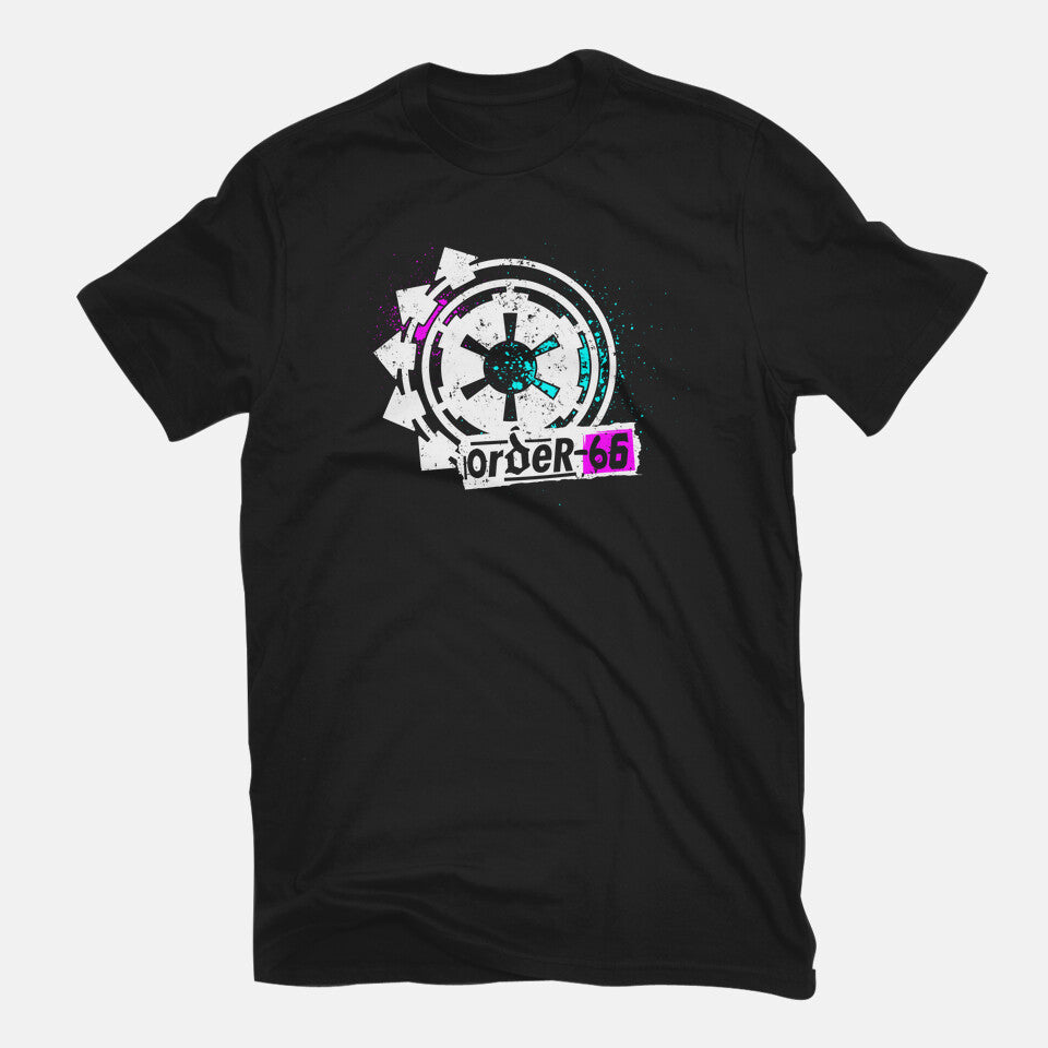 Execute Order 66 – Sci-Fi Graphic T-Shirt in black, flat-lay product view