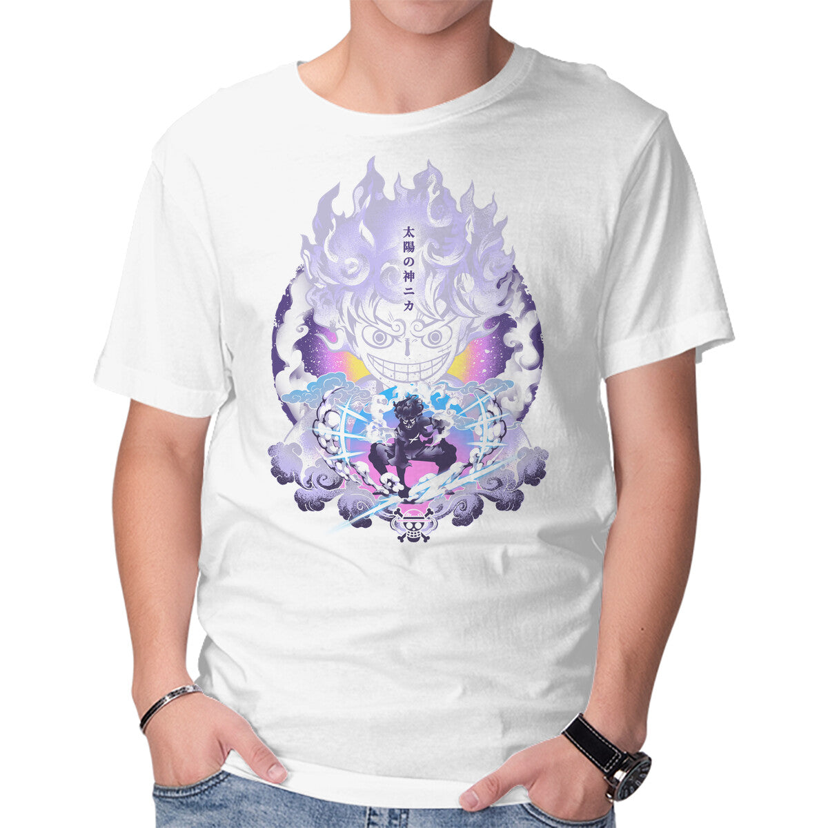 Awakening Gear Five – Anime Graphic T-Shirt in white, product display
