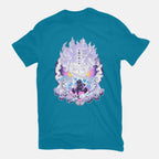 Awakening Gear Five – Anime Graphic T-Shirt in turquoise, flat-lay product view