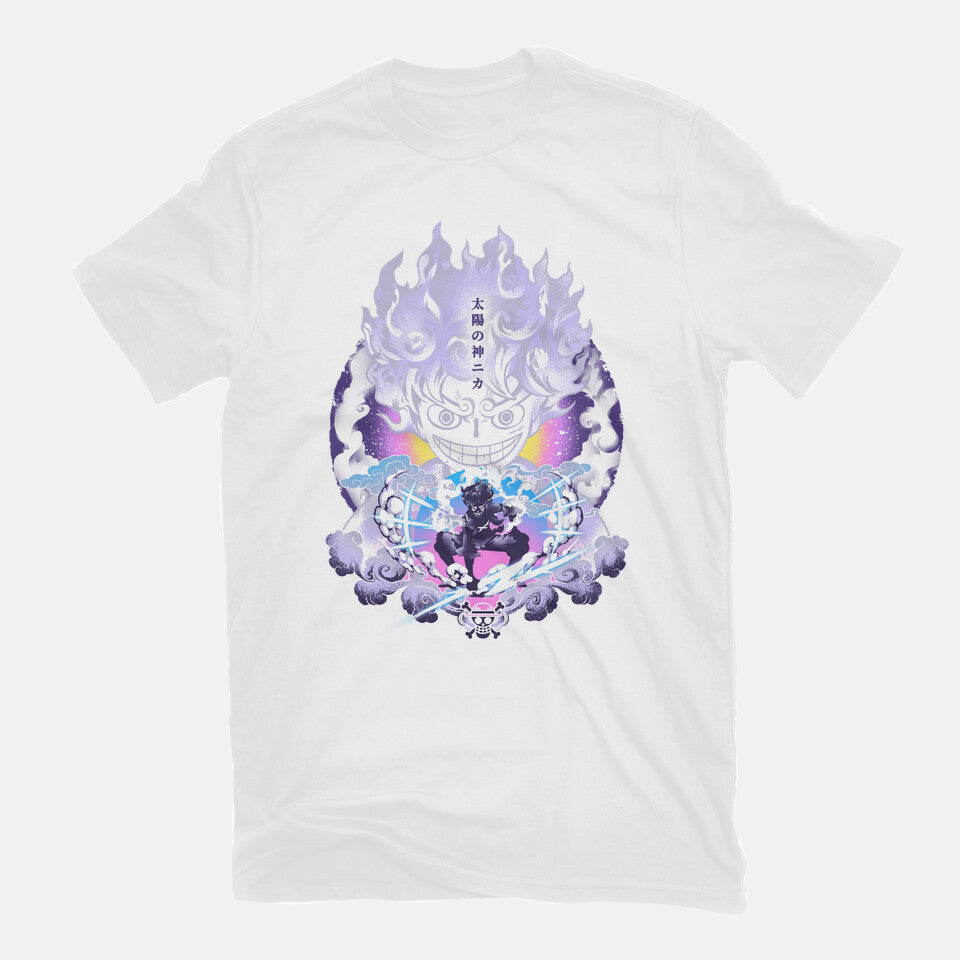 Awakening Gear Five – Anime Graphic T-Shirt in white, flat-lay product view