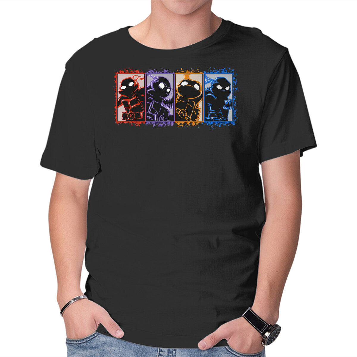 My Turtle Brothers Graphic T-Shirt in black, product display