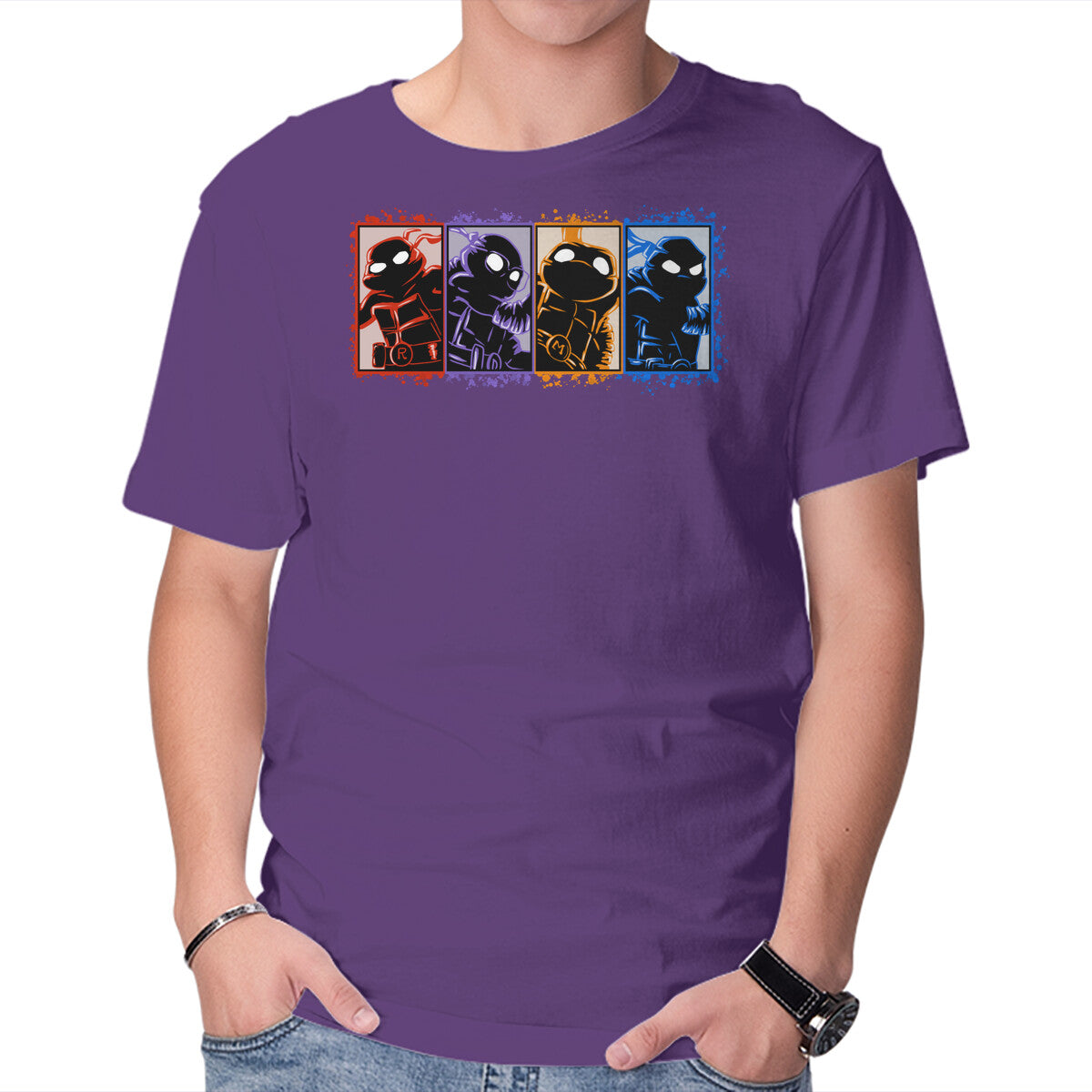My Turtle Brothers Graphic T-Shirt in purple, product display