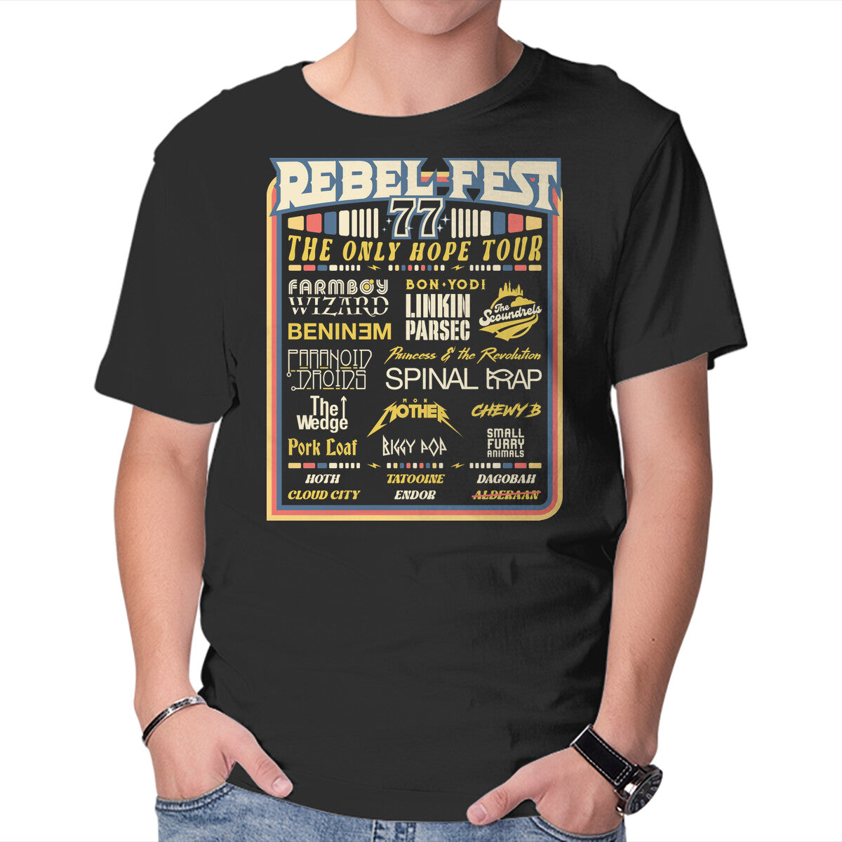 Rebel Fest – Sci-Fi Graphic T-Shirt in black, product display