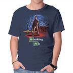 Breaking Ash – Horror Graphic T-Shirt in navy, product display