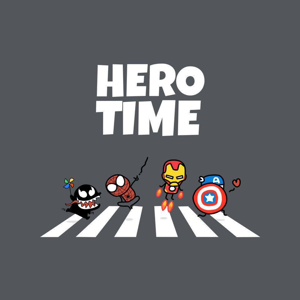 Hero Time – Movie Graphic T-Shirt design artwork for charcoal graphic T-shirt