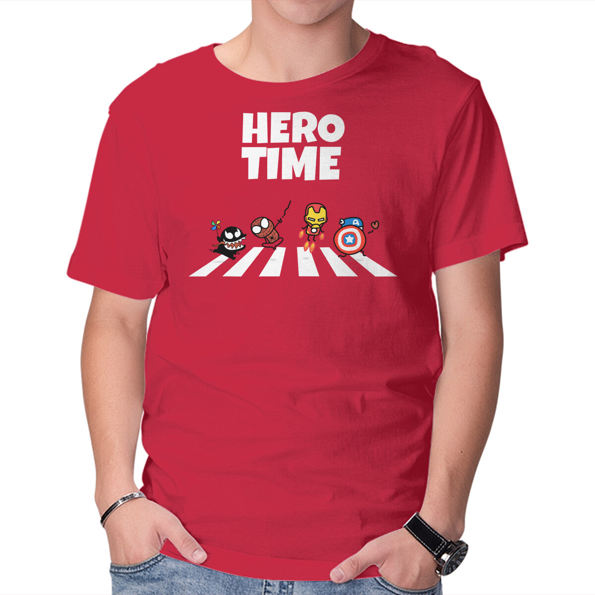 Hero Time – Movie Graphic T-Shirt in red, product display