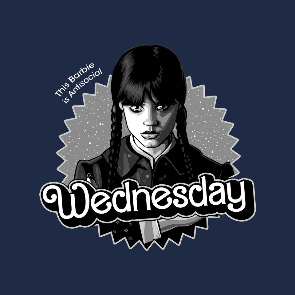 Antisocial Doll – Movie Graphic T-Shirt design artwork for navy graphic T-shirt
