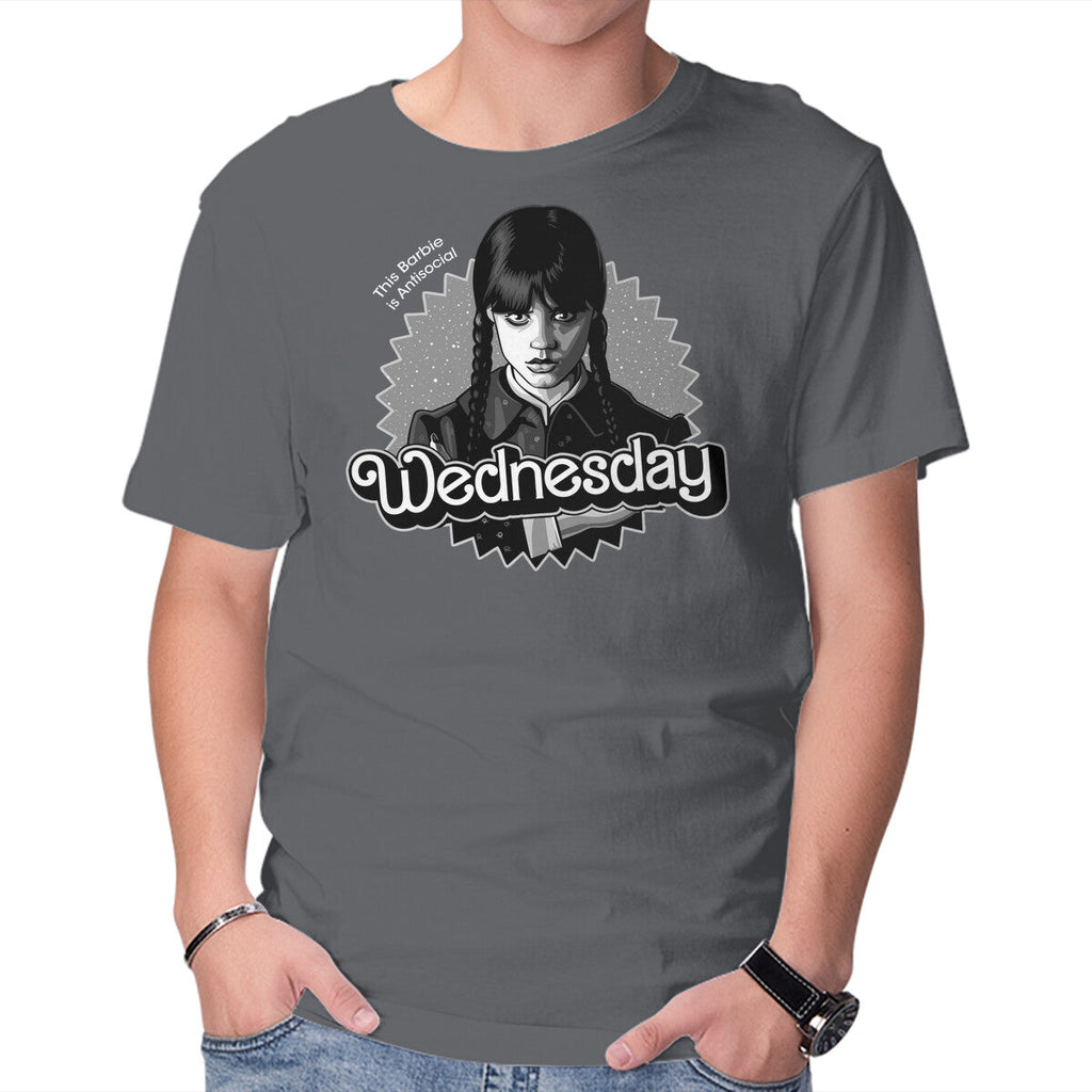 Antisocial Doll – Movie Graphic T-Shirt in charcoal, product display