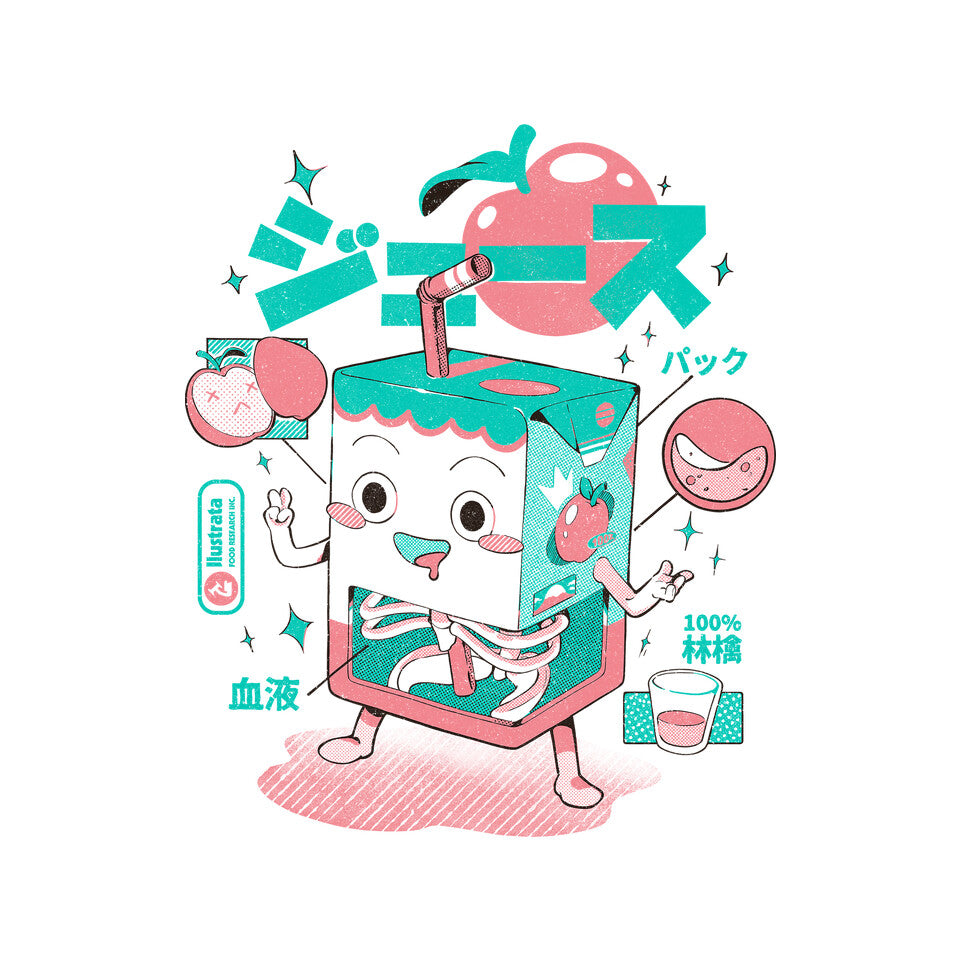 Ringo Juice Anatomy – Retro Graphic T-Shirt design artwork for white graphic T-shirt