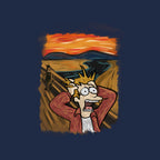 Wrong Time – Sci-Fi Graphic T-Shirt design artwork for navy graphic T-shirt