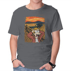 Wrong Time – Sci-Fi Graphic T-Shirt in charcoal, product display