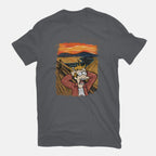 Wrong Time – Sci-Fi Graphic T-Shirt in charcoal, flat-lay product view