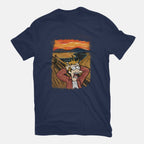 Wrong Time – Sci-Fi Graphic T-Shirt in navy, flat-lay product view