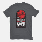 The Empire Needs You – Sci-Fi Graphic T-Shirt in charcoal, flat-lay product view