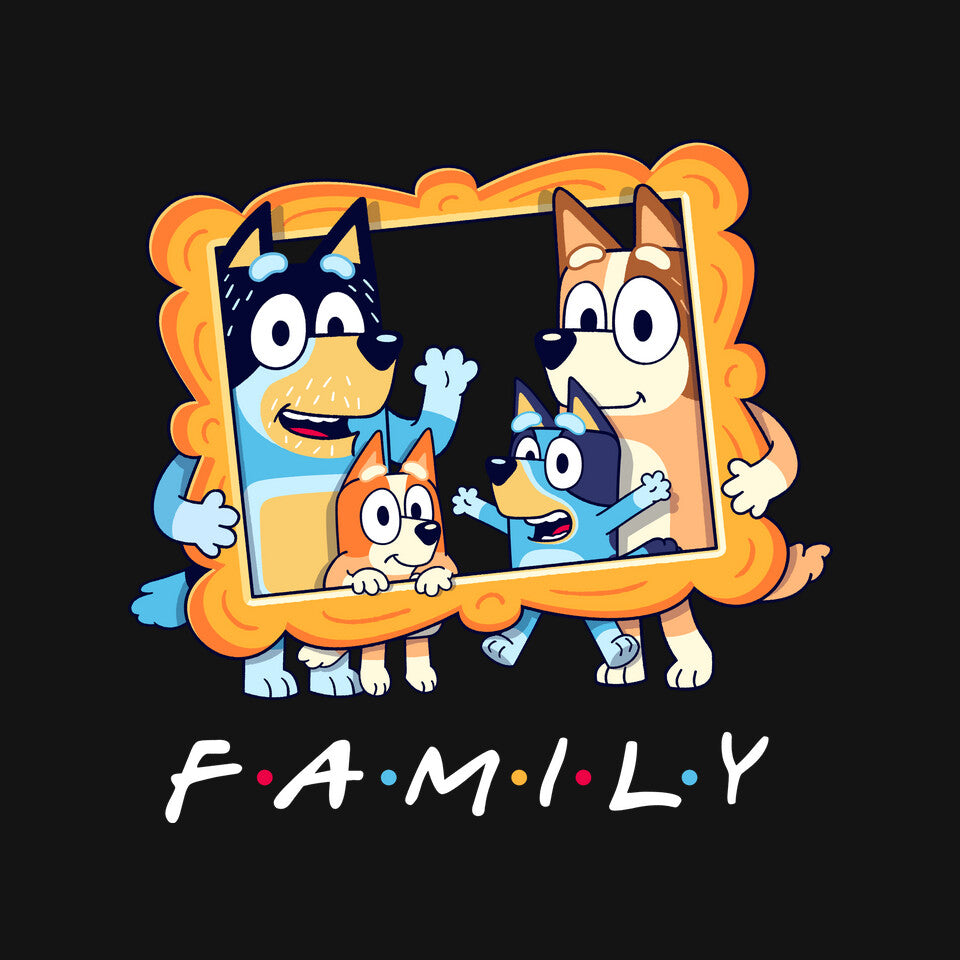 Family Friends – Dog Graphic T-Shirt design artwork for black graphic T-shirt