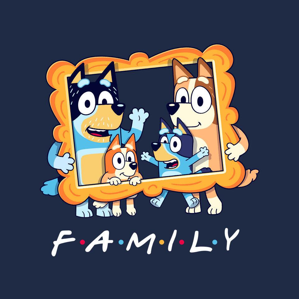 Family Friends – Dog Graphic T-Shirt design artwork for navy graphic T-shirt
