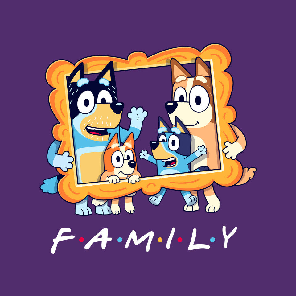 Family Friends – Dog Graphic T-Shirt design artwork for purple graphic T-shirt
