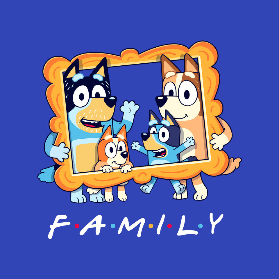 Family Friends – Dog Graphic T-Shirt design artwork for royal blue graphic T-shirt