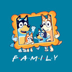 Family Friends – Dog Graphic T-Shirt design artwork for turquoise graphic T-shirt