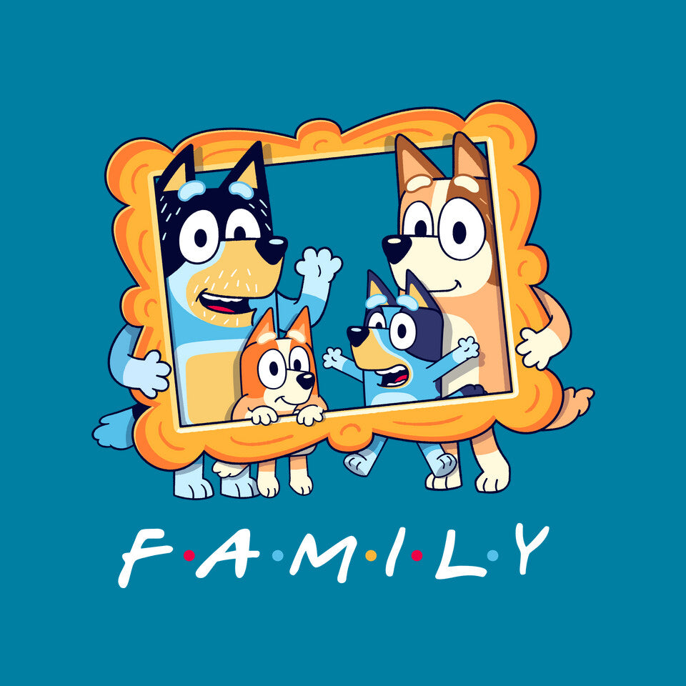 Family Friends – Dog Graphic T-Shirt design artwork for turquoise graphic T-shirt