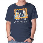 Family Friends – Dog Graphic T-Shirt in navy, product display