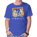 Family Friends – Dog Graphic T-Shirt in royal blue, product display