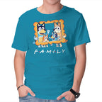Family Friends – Dog Graphic T-Shirt in turquoise, product display