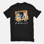 Family Friends – Dog Graphic T-Shirt in black, flat-lay product view